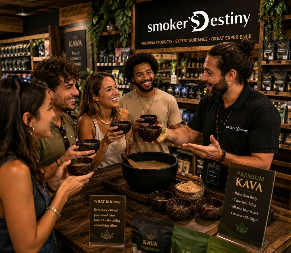 Business presentation meeting, highlighting a smoke shop franchise opportunity